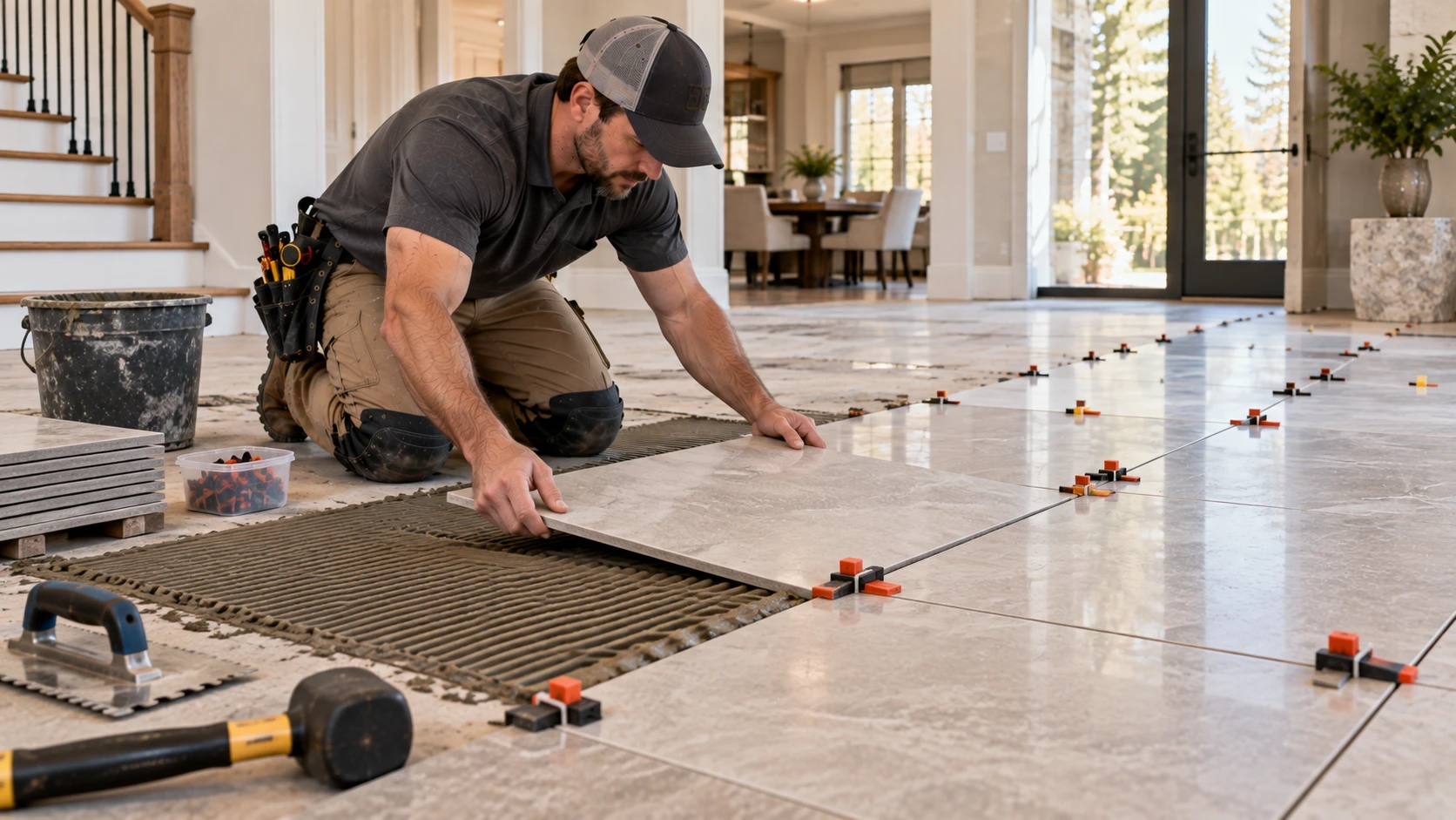 Precision tile installation