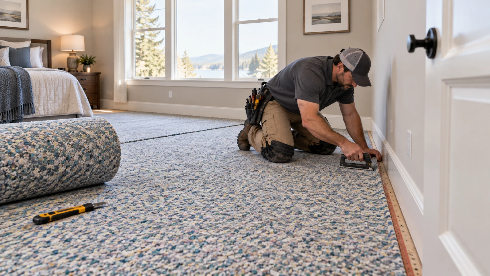 Carpet padding installation