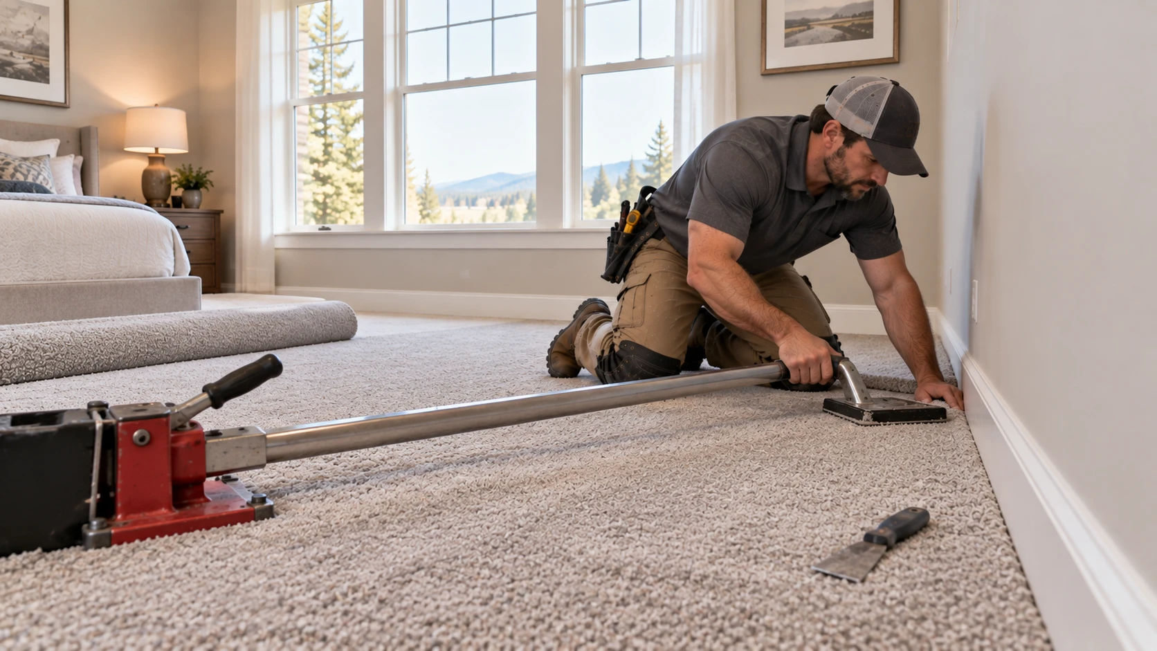 Professional carpet installation