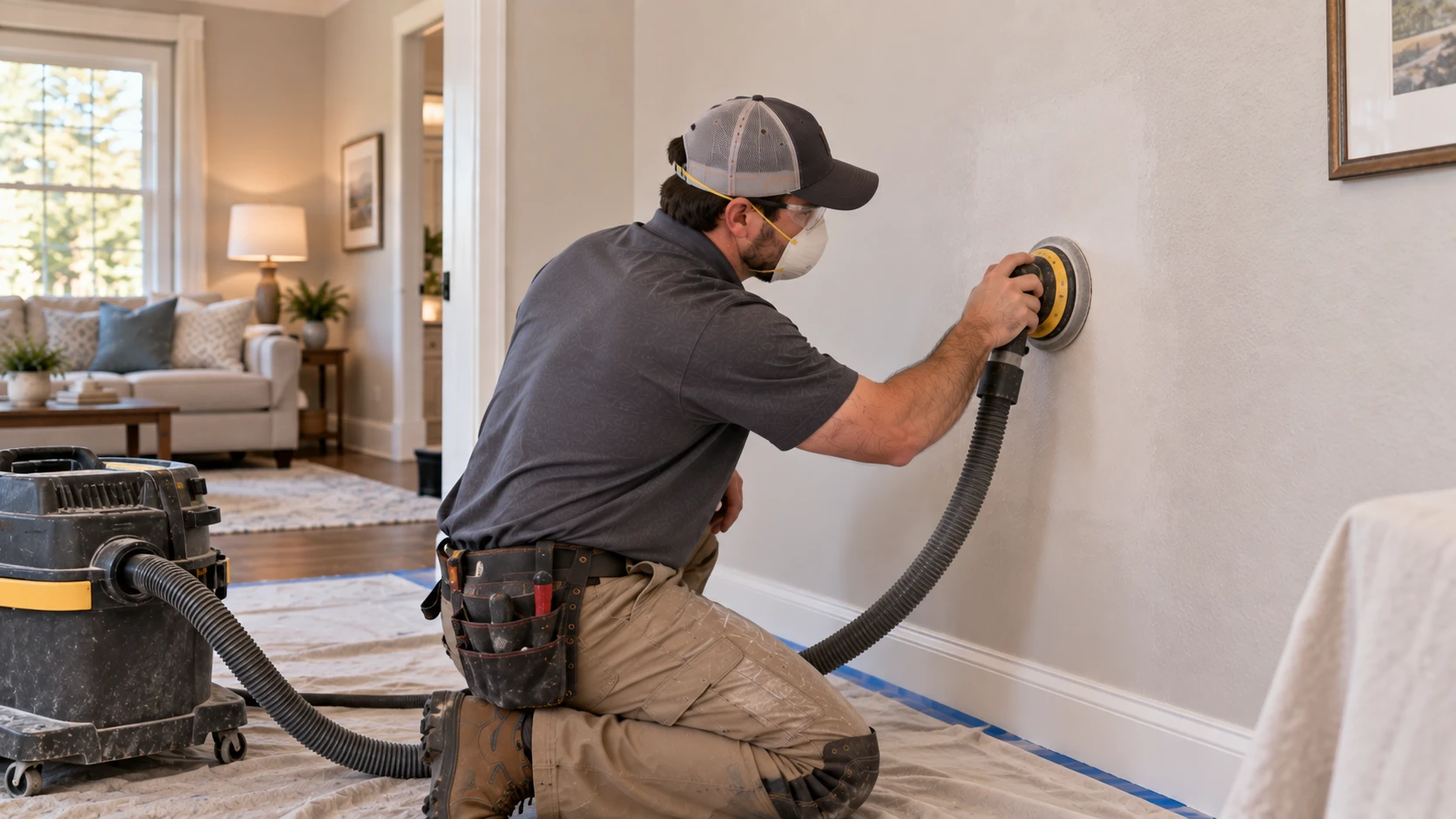 Drywall sanding and texture matching
